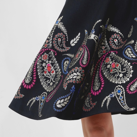 Ted Baker Treasured Trinket Black Bardot Dress - Picture 2 of 10